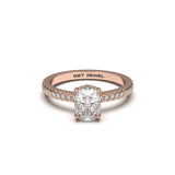 DELICATE - Oval 4 Prongs Setting Classic Micro Band