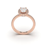 EXQUISITE - Cushion Halo 4 Prongs Setting Classic Micro Band