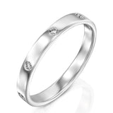 8 Diamonds Bezel Ring Setting- Natural Diamonds