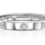 8 Diamonds Bezel Ring Setting- Natural Diamonds