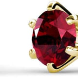 Round Ruby Stud - Gems & Classic Earrings - Natural Gems