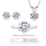 Engagement Classic Round Full Set - Ring Earrings & Pendant - Lab Eco Diamonds