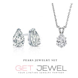 Pear Shape Jewelry Set - Earrings & Pendant - Lab Eco Diamonds