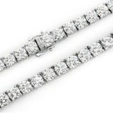 Graduated Round Tennis Necklace (40Points)- 33 - 75 Carats - Lab or Natural Diamonds