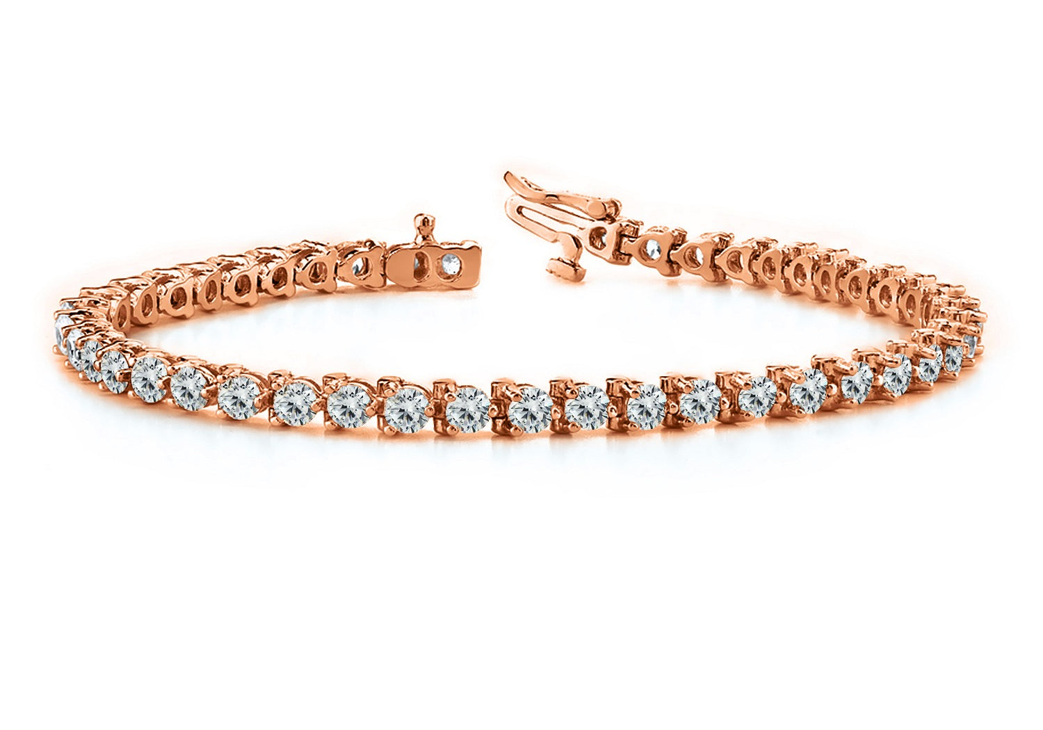 Classic One-Row Tennis - Natural Diamonds Bracelet