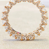 Band Eternity Diamond בחיתוך סגלגל עם הדגשות מיקרו פאווה - עיצוב מותאם אישית