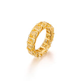 10CT Fancy Yellow Radiant Cut Diamond Eternity Ring