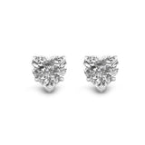 Kate Heart 3 Prongs Basket Stud Earring