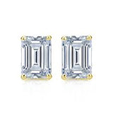 Kate Emerald 4 Prongs Basket Stud Earring