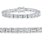 9.70ct Emerald Cut Diamond Tennis Bracelet