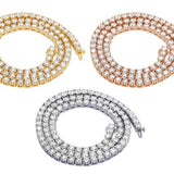 Graduated Round Tennis Necklace (40Points)- 33 - 75 Carats - Lab or Natural Diamonds
