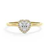 Halo Heart - Settings Solitaire Ring - Lab Created Diamonds