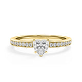 Stamp Of Heart - Settings Solitaire Ring- Lab Created Diamonds