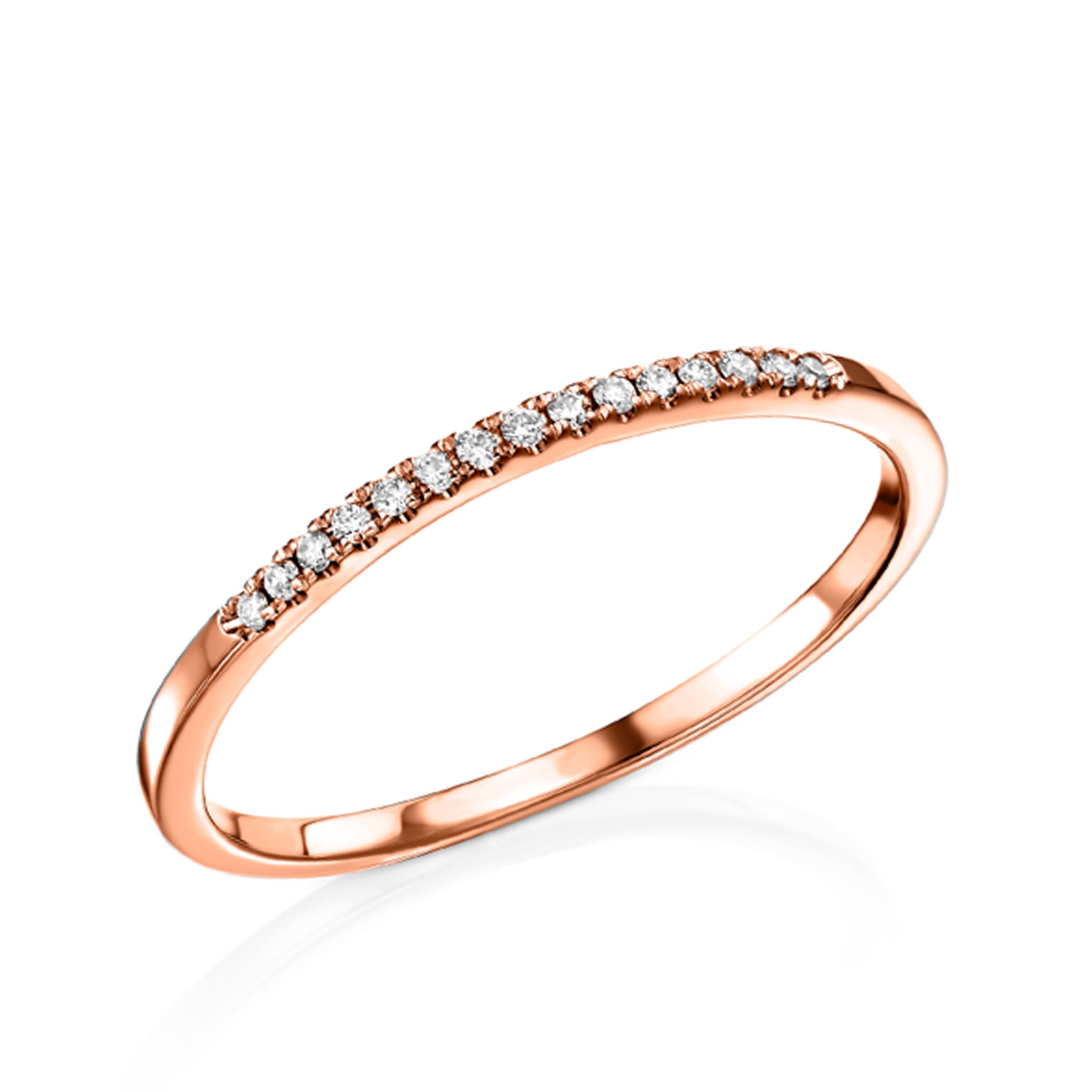 Tiny Band - Half Eternity Diamond Ring