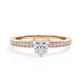 Stamp Of Heart - Settings Solitaire Ring- Lab Created Diamonds