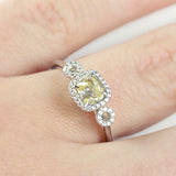 Art Deco Lemon - Yellow Natural Raw Ring