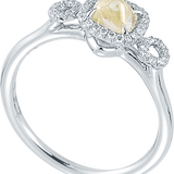 Art Deco Lemon - Yellow Natural Raw Ring