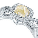 Art Deco Lemon - Yellow Natural Raw Ring