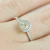 Classic Champagne Yellow Natural Raw Ring
