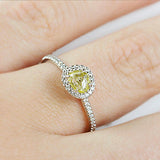 Classic Lemon Yellow Natural Raw Ring