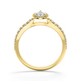 Halo Pear - Settings Solitaire Ring - Lab Created Diamonds