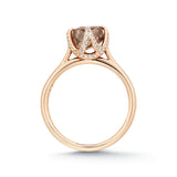 Rose Gold Signature Chocolate Brown Natural Raw Ring