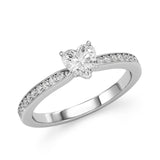 Stamp Of Heart - Settings Solitaire Ring- Lab Created Diamonds