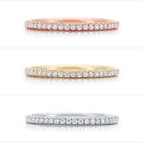 18K DITR Infinity Eternity Ring - TOP Quality Real Natural Diamonds