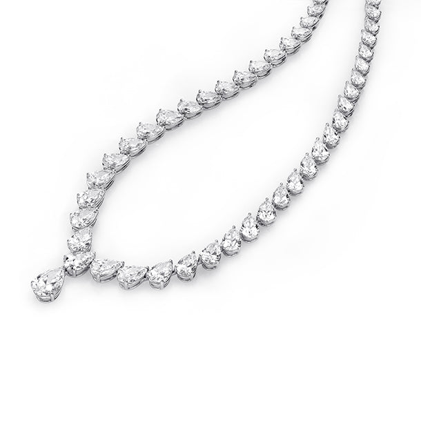 Pear Shape Diamond Necklace 30.21ct