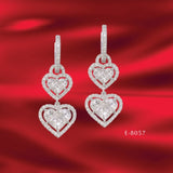 Heart to Heart Earrings - Various Diamond Combinations - Real Diamonds