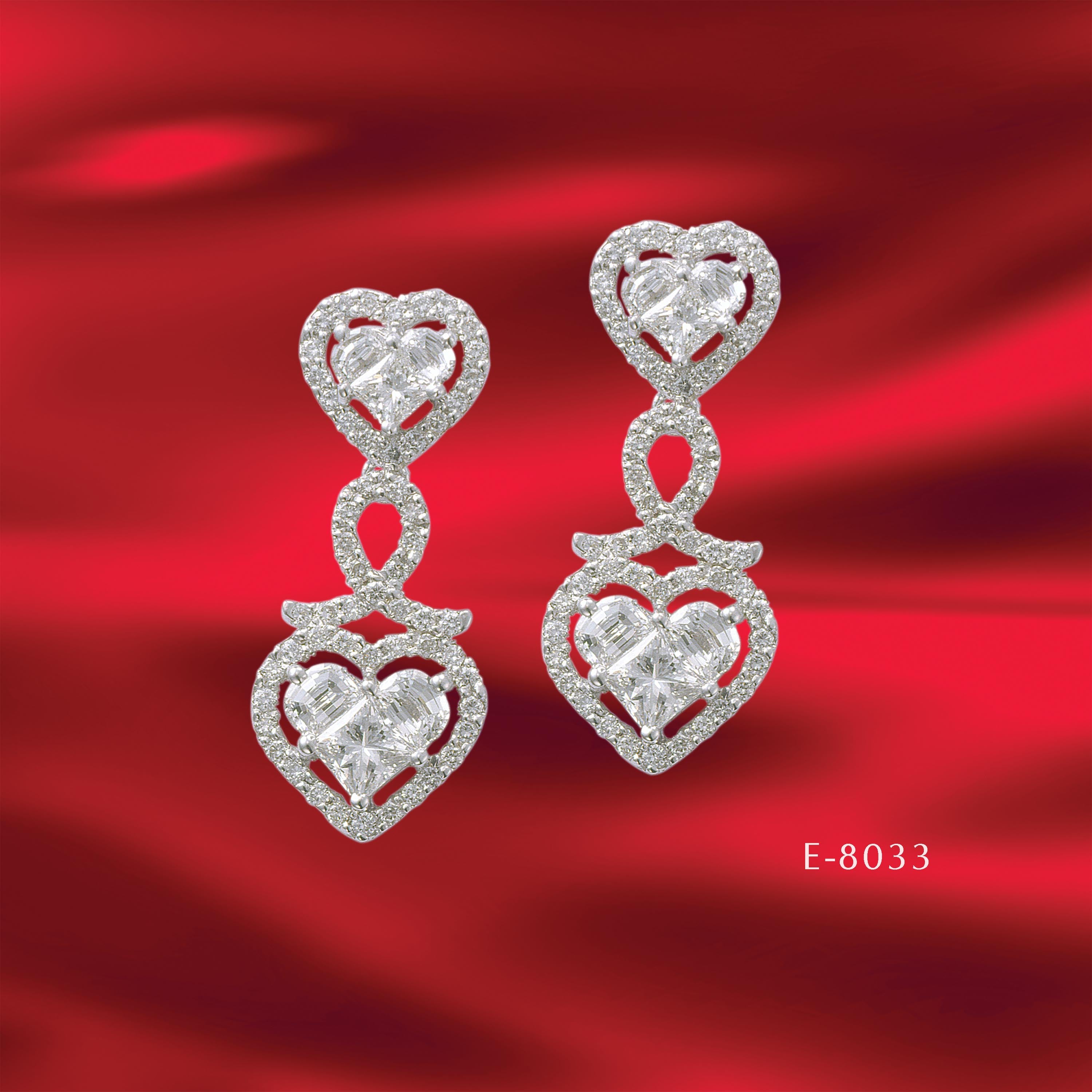 Heartbeats Earrings - Various Diamond Combinations - Real Diamonds