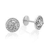 Halo Michelle - Brilliant Stud Earring - Lab Created Diamonds