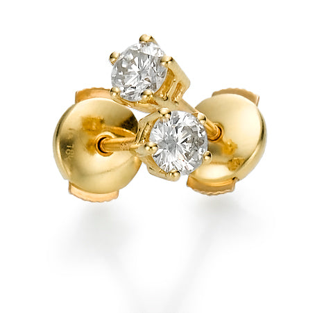 Camila - 5 Prongs Basket Round Brilliant Stud Earring- Lab Growing Diamonds