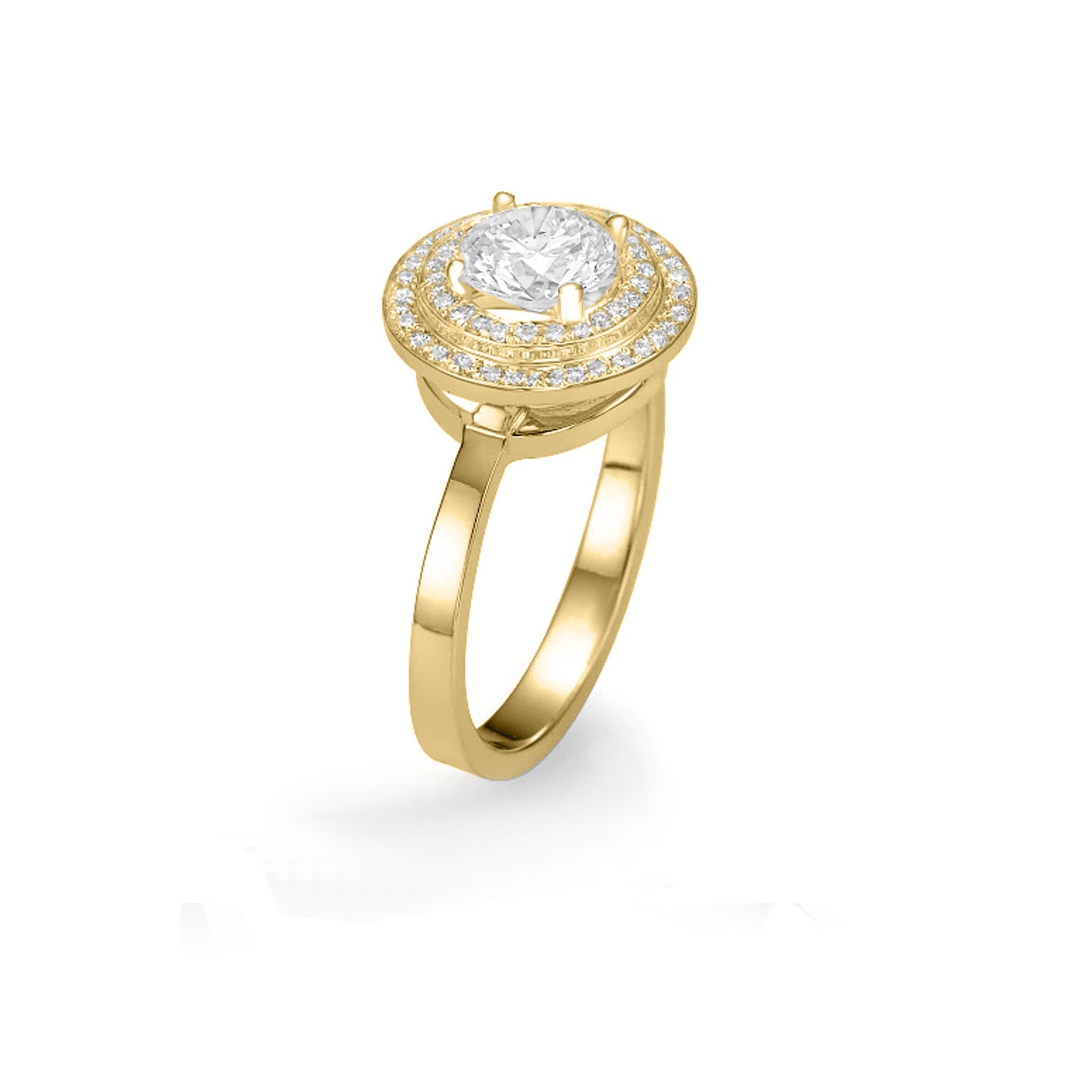 Annabel - Double Halo Solitaire Ring - Lab Growing Diamonds
