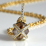 Embrace Chocolate Brown Natural Raw Pendant