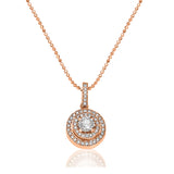 Annabel - Double Halo Elegant Pendant - Lab Growing Diamonds