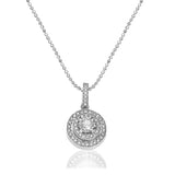 Annabel - Double Halo Elegant Pendant - Lab Growing Diamonds