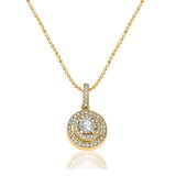 Annabel - Double Halo Elegant Pendant - Lab Growing Diamonds