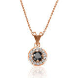 Tali Space - Design Pendant- Real Natural Black Diamonds