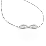 Modern Infinity Love - Design Pendant- Real Natural Diamonds