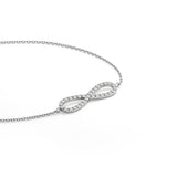 Modern Infinity Love - Design Pendant- Real Natural Diamonds