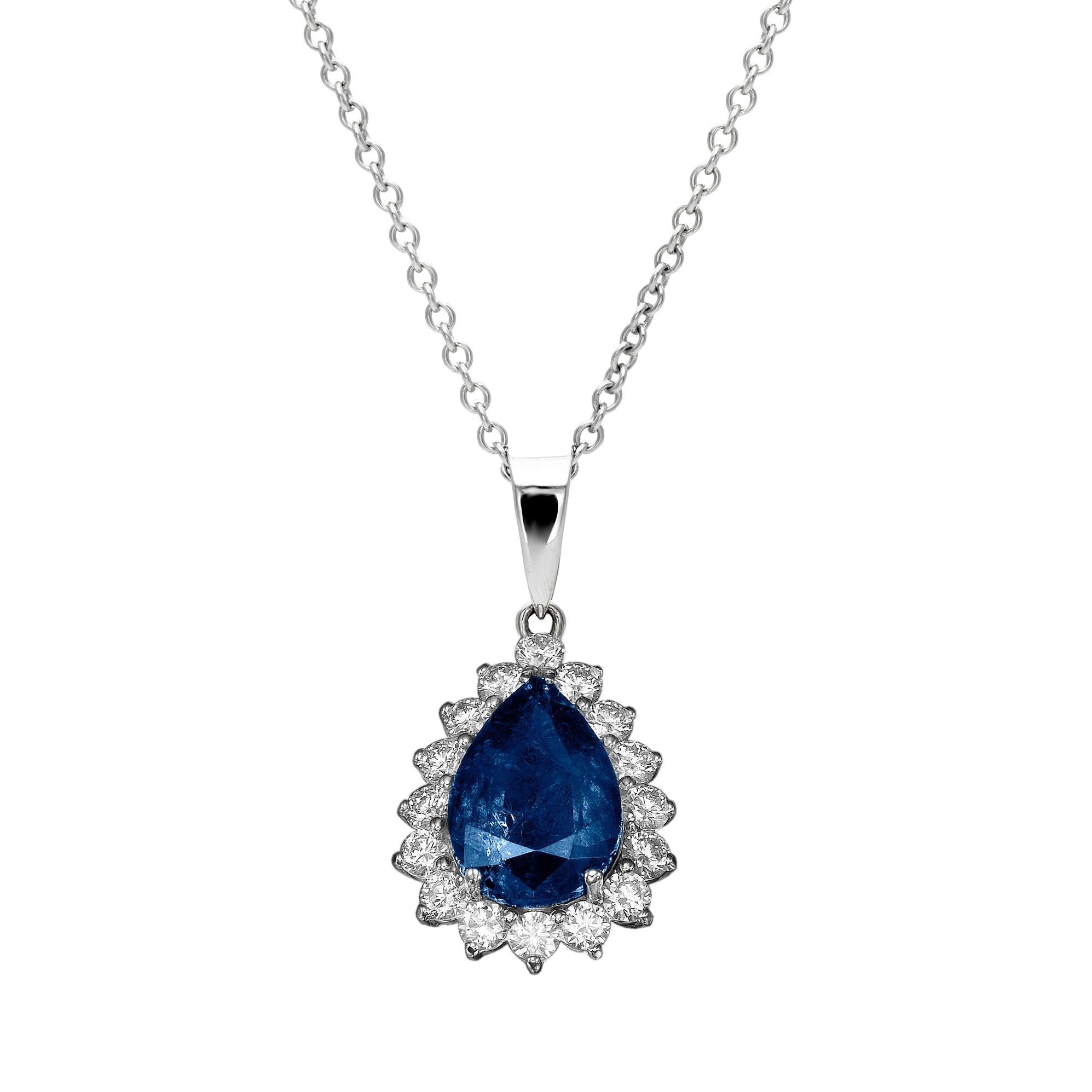 Dianna Drop - Gems & Diamond Luxury Pendant - Real Natural Diamonds