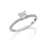 Princess Ballerina - Settings Solitaire Ring- Real Natural Diamonds