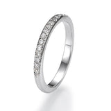 14K Half Diamond Eternity Ring