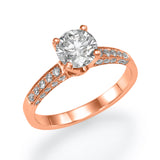 Square Band - Settings Solitaire Ring - Lab Created Diamonds