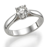 Ortal - Solitaire Throne Ring- Lab Created Diamonds