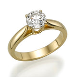 Ortal - Solitaire Throne Ring- Lab Created Diamonds