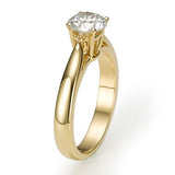 Ortal - Solitaire Throne Ring- Lab Created Diamonds