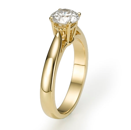 Ortal - Solitaire Throne Ring- Lab Created Diamonds