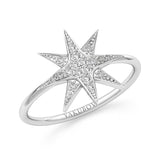 Sparkling Star - Design Ring- Real Natural Diamonds